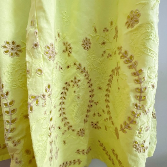 By Anthropologie Strapless Eyelet Jumpsuit new with tag size L chartreus… - Picture 5 of 7